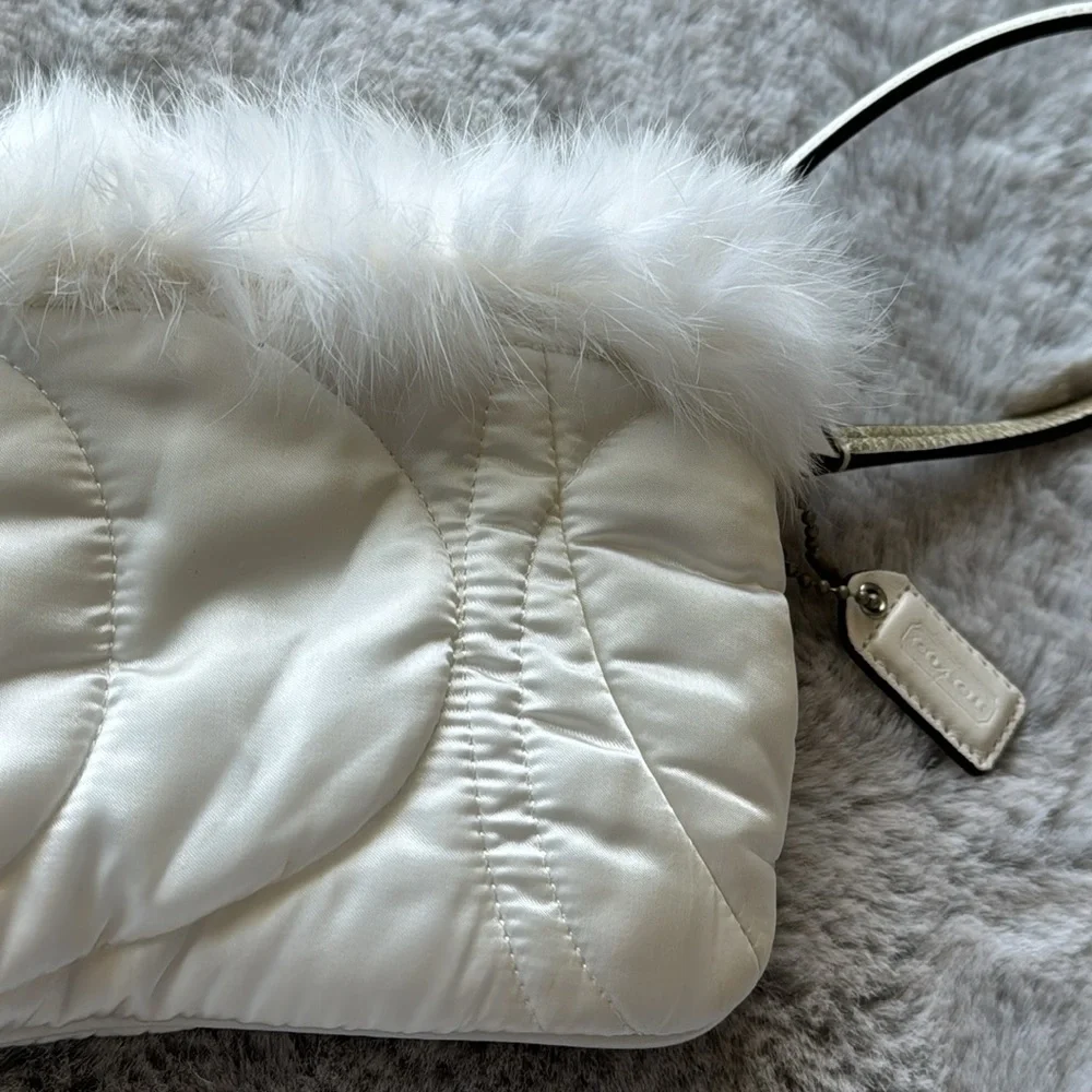 Coach White Puffy & Fluffy Wristlet - Picture 3 of 7